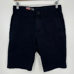 Volcom Fairmont Chino Shorts Mens 28 Black Skate Solid Flat Front